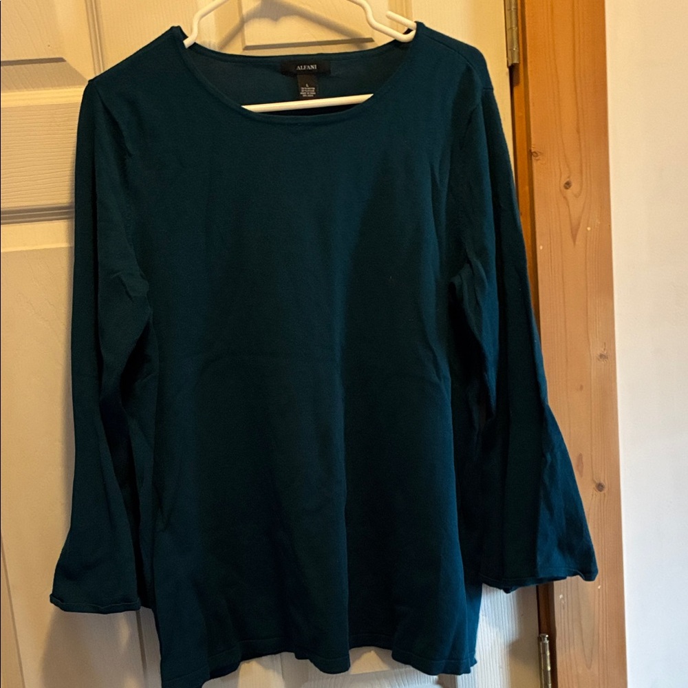 Alfani Deep Teal Long Sleeve Top